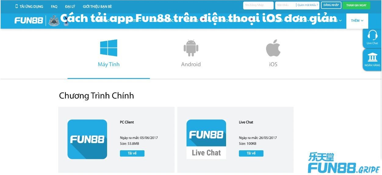 Cách tải app Fun88 trên điện thoại iOS đơn giản